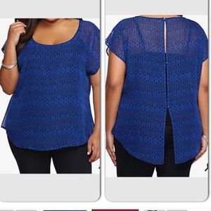 torrid chiffon skull top
